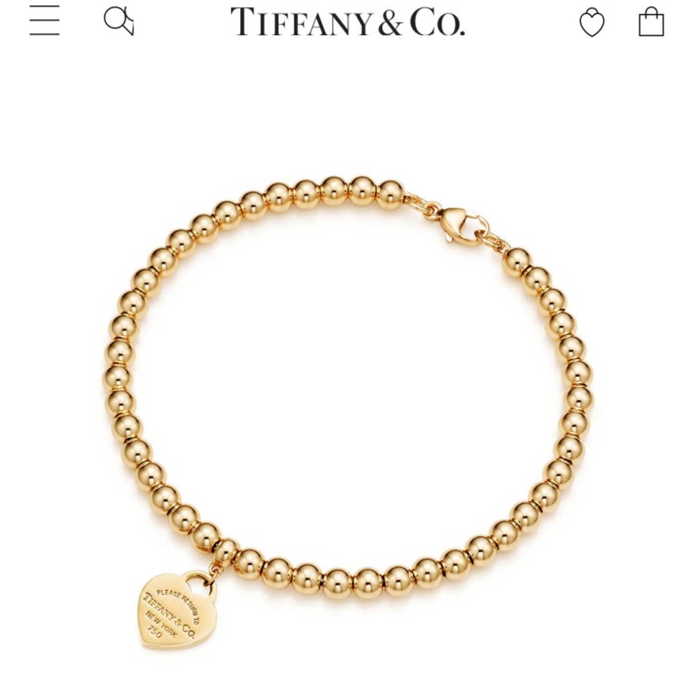 RTT Tiffany&Co 18k yellow gold bracelet.